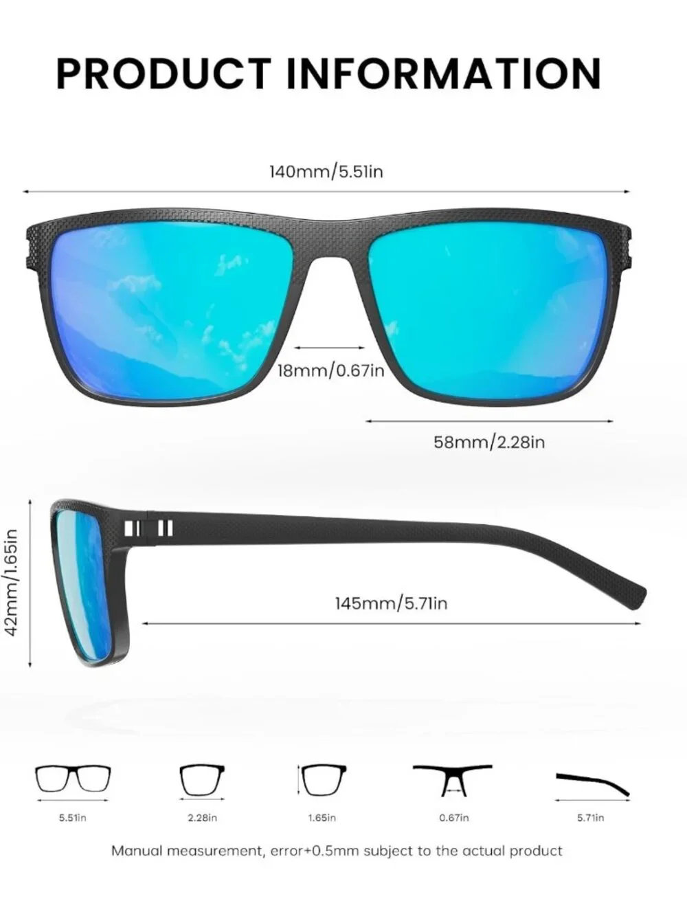 Polarized Sunglasses for Men & Women - Classic UV Protection for Fishing